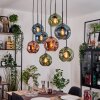 Ripoll hanging light, globe light, pendant light Ecru, black, 8-light sources