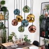 Ripoll hanging light, globe light, pendant light Ecru, black, 8-light sources