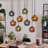 Ripoll hanging light, globe light, pendant light Ecru, black, 8-light sources