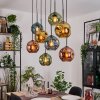 Ripoll hanging light, globe light, pendant light Ecru, black, 8-light sources