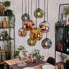 Ripoll hanging light, globe light, pendant light Ecru, black, 8-light sources
