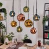 Ripoll hanging light, globe light, pendant light Ecru, black, 8-light sources
