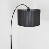 Soungou floor lamp, Arch lamps black, 1-light source, Fabric lampshade