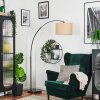 Soungou floor lamp, Arch lamps black, 1-light source, Fabric shade