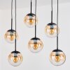 Gastor hanging light, globe light, pendant light Amber, clear, 6-light sources