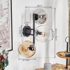 Koyoto globe light, wall light Amber, clear, Smoke-coloured, 3-light sources