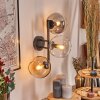 Koyoto globe light, wall light Amber, clear, Smoke-coloured, 3-light sources