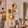 Koyoto globe light, wall light Amber, clear, 3-light sources