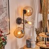 Koyoto globe light, wall light Amber, clear, 3-light sources