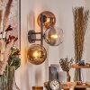 Koyoto globe light, wall light gold, clear, coppery, Smoke-coloured, 3-light sources