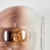 Koyoto globe light, wall light gold, clear, coppery, Smoke-coloured, 3-light sources