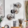 Gastor globe light, wall light Smoke-coloured, 3-light sources