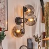 Gastor globe light, wall light Smoke-coloured, 3-light sources