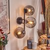 Gastor globe light, wall light Smoke-coloured, 3-light sources