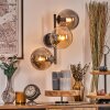 Gastor globe light, wall light Amber, Smoke-coloured, 3-light sources