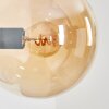 Gastor globe light, wall light Amber, Smoke-coloured, 3-light sources