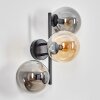 Gastor globe light, wall light Amber, Smoke-coloured, 3-light sources