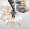 Gastor ceiling light, globe light Amber, clear, Smoke-coloured, 3-light sources