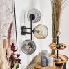Ripoll globe light, wall light Amber, clear, Smoke-coloured, 3-light sources