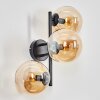 Gastor globe light, wall light Amber, 3-light sources