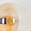 Gastor globe light, wall light Amber, clear, 3-light sources