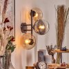 Gastor globe light, wall light Amber, clear, Smoke-coloured, 3-light sources