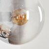 Gastor globe light, wall light Amber, clear, Smoke-coloured, 3-light sources