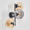 Gastor globe light, wall light Amber, clear, Smoke-coloured, 3-light sources