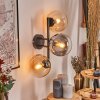 Gastor globe light, wall light Amber, clear, Smoke-coloured, 3-light sources