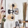 Gastor globe light, wall light Amber, clear, Smoke-coloured, 3-light sources