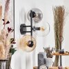 Gastor globe light, wall light Amber, clear, Smoke-coloured, 3-light sources