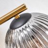 Koyoto ceiling light, globe light gold, black, 3-light sources