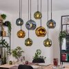 Ripoll hanging light, globe light, pendant light Ecru, black, 8-light sources