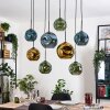 Ripoll hanging light, globe light, pendant light Ecru, black, 8-light sources