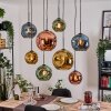 Ripoll hanging light, globe light, pendant light Ecru, black, 8-light sources
