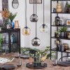 Ripoll hanging light, globe light, Cluster pendant lamp Amber, clear, Smoke-coloured, 4-light sources