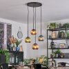 Koyoto hanging light, globe light, Cluster pendant lamp blue, green, coppery, 4-light sources