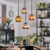 Ripoll hanging light, globe light, Cluster pendant lamp gold, coppery, Smoke-coloured, 4-light sources