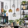 Ripoll hanging light, globe light, Cluster pendant lamp gold, clear, coppery, Smoke-coloured, 4-light sources