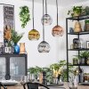Ripoll hanging light, globe light, Cluster pendant lamp gold, clear, coppery, Smoke-coloured, 4-light sources