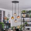 Ripoll hanging light, globe light, Cluster pendant lamp gold, clear, coppery, Smoke-coloured, 4-light sources