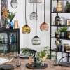 Ripoll hanging light, globe light, Cluster pendant lamp gold, clear, coppery, Smoke-coloured, 4-light sources