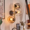 Koyoto globe light, wall light gold, black, 3-light sources