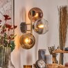 Koyoto globe light, wall light gold, black, 3-light sources