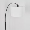 Soungou floor lamp, Arch lamps black, 1-light source, Fabric shade