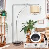 Sabadim floor lamp, Arch lamps chrome, black, 1-light source, Fabric lampshade