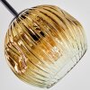 Ripoll ceiling light, globe light gold, clear, coppery, Smoke-coloured, 5-light sources