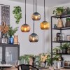 Koyoto hanging light, globe light, Cluster pendant lamp blue, gold, coppery, 4-light sources