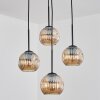Ripoll hanging light, globe light, Cluster pendant lamp Amber, 4-light sources