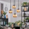 Ripoll hanging light, globe light, Cluster pendant lamp Amber, 4-light sources